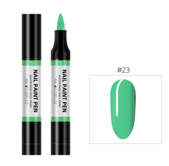 24 Color Nail Polish Painting Pen 3D Painting Flower Pen Drawing Nail Point