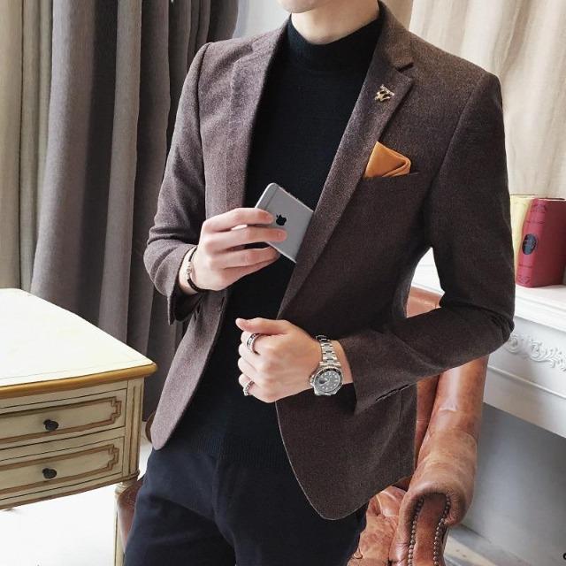Men's Casual Suit Jacket One-piece Top Men DealSniper.net