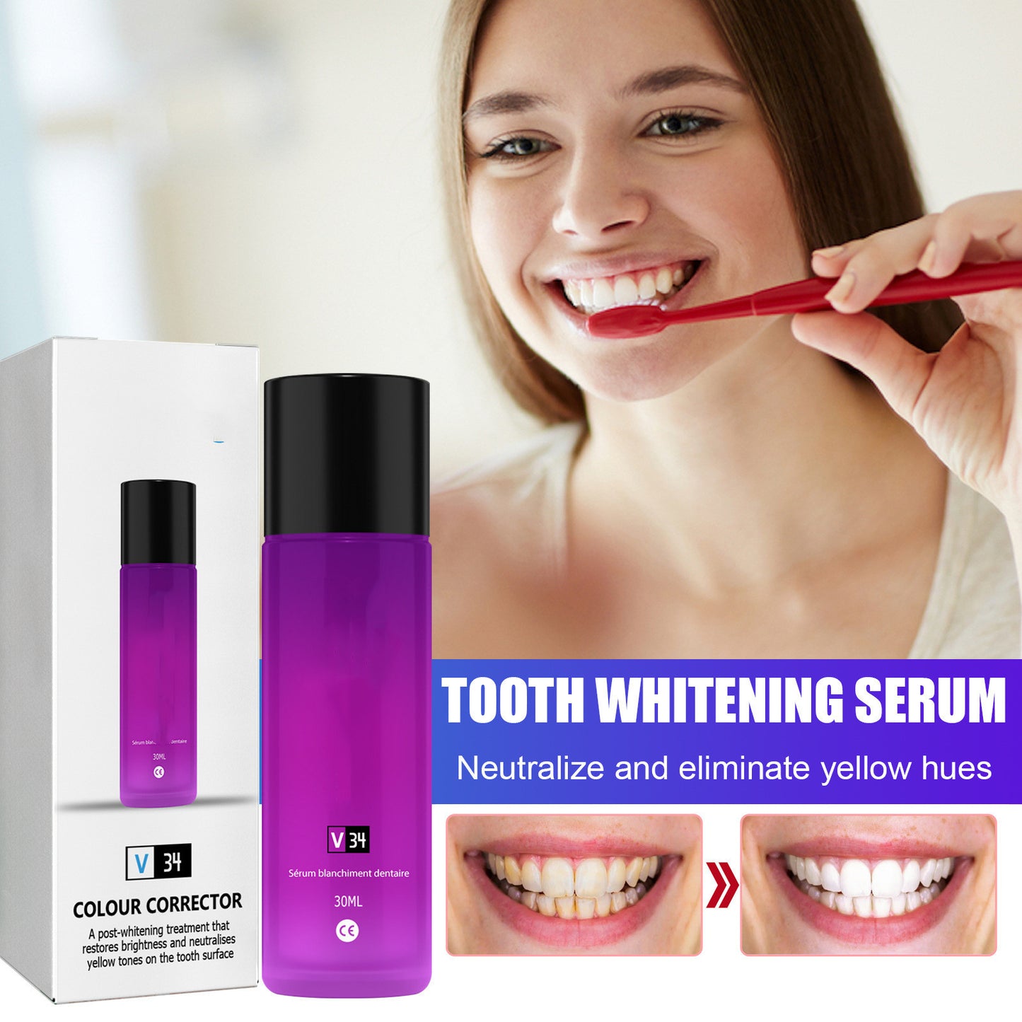 Teeth Whitening Liquid Toothpaste Tooth Stain Removal Oral Care Beauty DealSniper.net