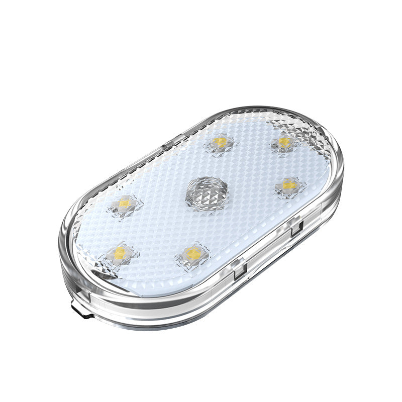 Car Lighting Reading Light Touch Sensing Usb Rechargeable Light Vehicle DealSniper.net OPP Bag White 1PC
