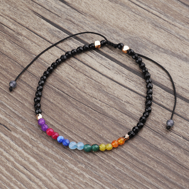 12 Constellations Seven Chakras Colored Stones Bracelet Jewelry DealSniper.net