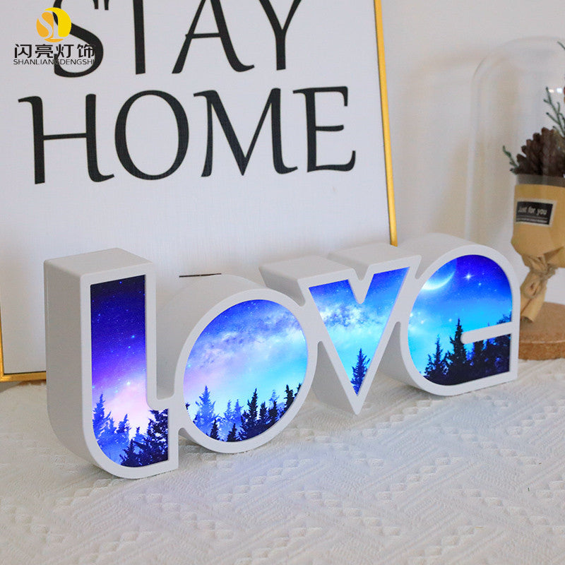 Valentines Day Decor LED LOVE Light Valentines Day Gift For Girlfriend Deals DealSniper.net E USB
