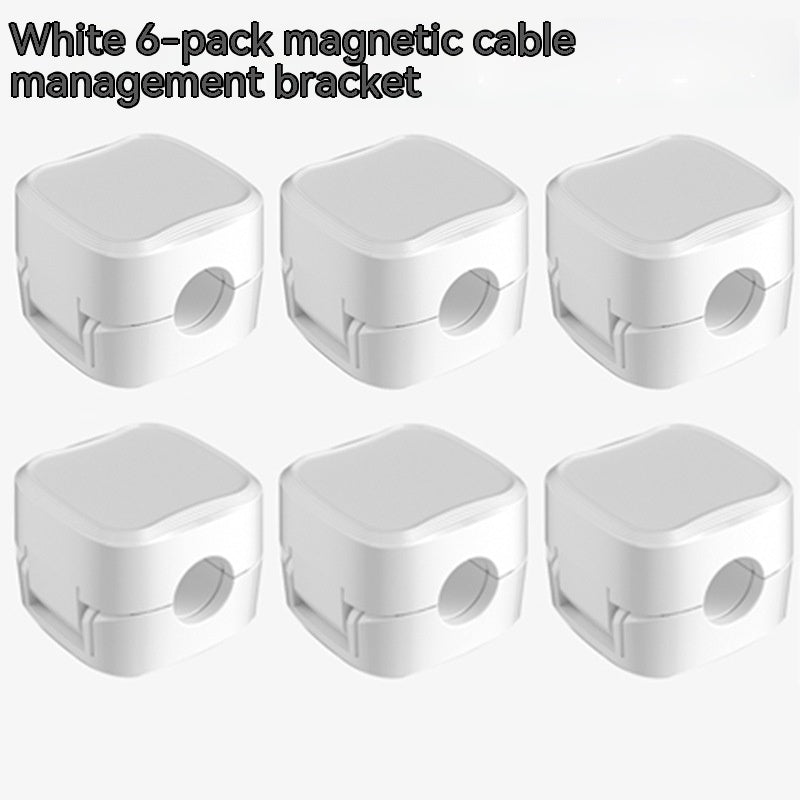 Magnetic Cable Clip Under Desk Cable Management Electronics DealSniper.net 6 Pack White