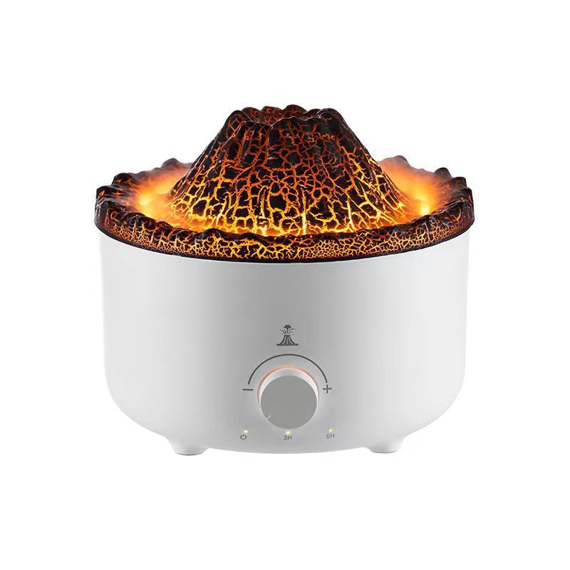 Mute Of New Small Simulated Flame Volcano Humidifier Home Decor DealSniper.net V21b white AU