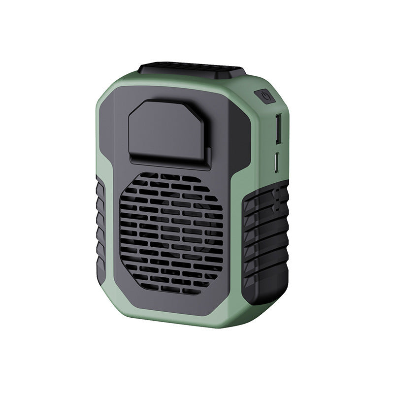 Portable Waist Fan USB Air Conditioning Rechargeable Hanging Neck Outdoor DealSniper.net Green 112mmx80mmx42mm