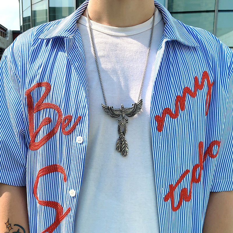 Fashion Alloy Big Phoenix Pendant Necklace Jewelry DealSniper.net