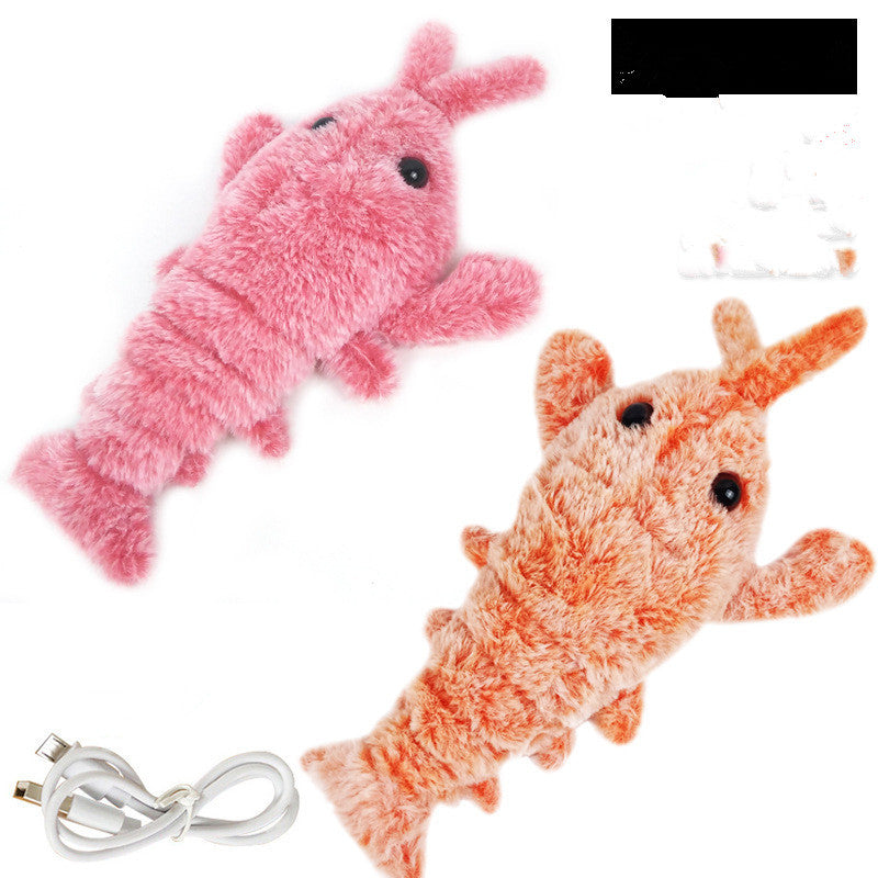 Pet Toys Electric Jumping Shrimp USB Charging Simulation Pets DealSniper.net