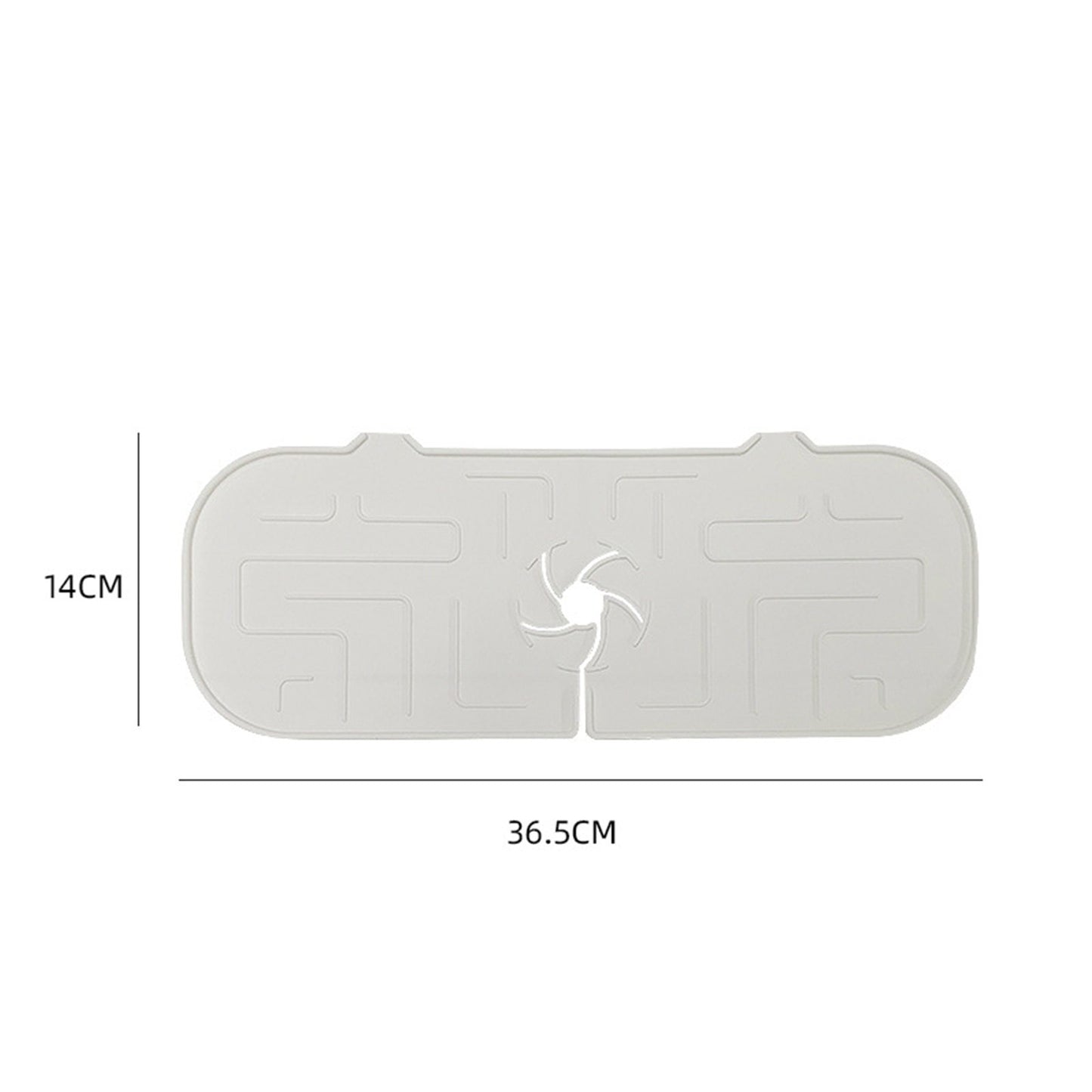 Kitchen Silicone Faucet Absorbent Mat Sink Splash Guard Kitchen DealSniper.net White 37x14x0.5 1PC
