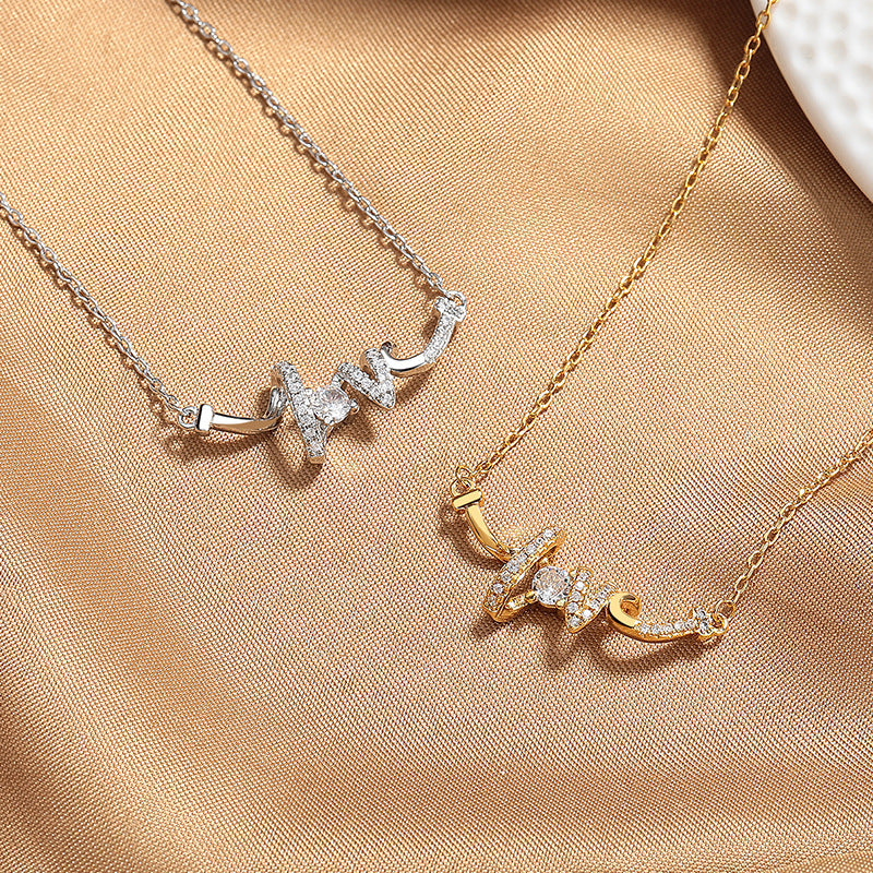 Light Luxury Minority Design LOVE Necklace For Women Jewelry DealSniper.net