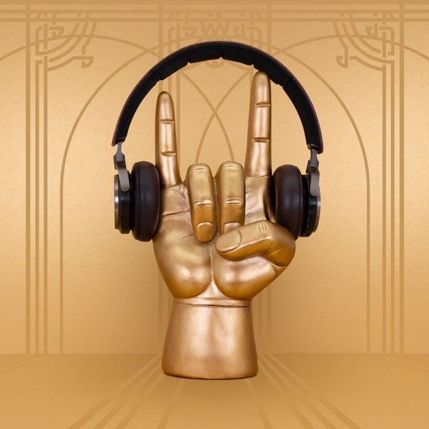 Creative Gold Finger Shape Earphone Holder Electronics DealSniper.net Gold