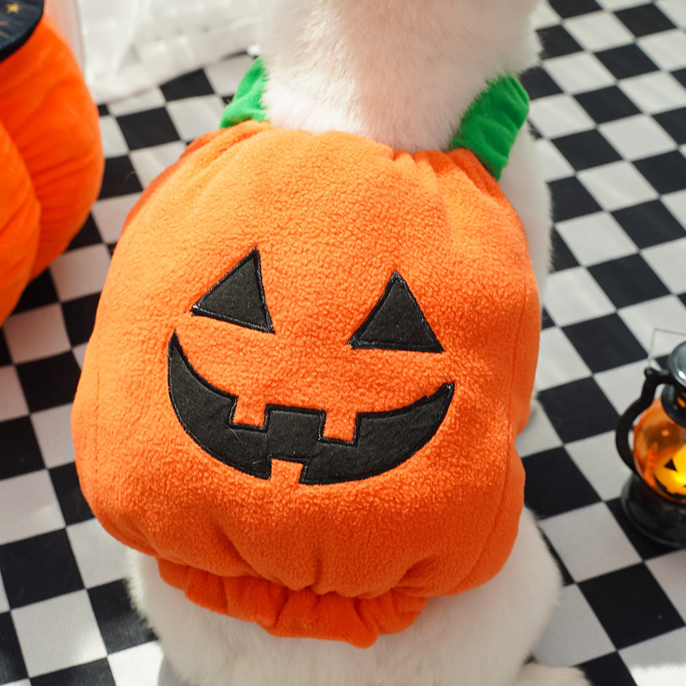 Halloween Pumpkin Vest For Dogs Cats Festive Pet Costume Harness Pets null Vest L