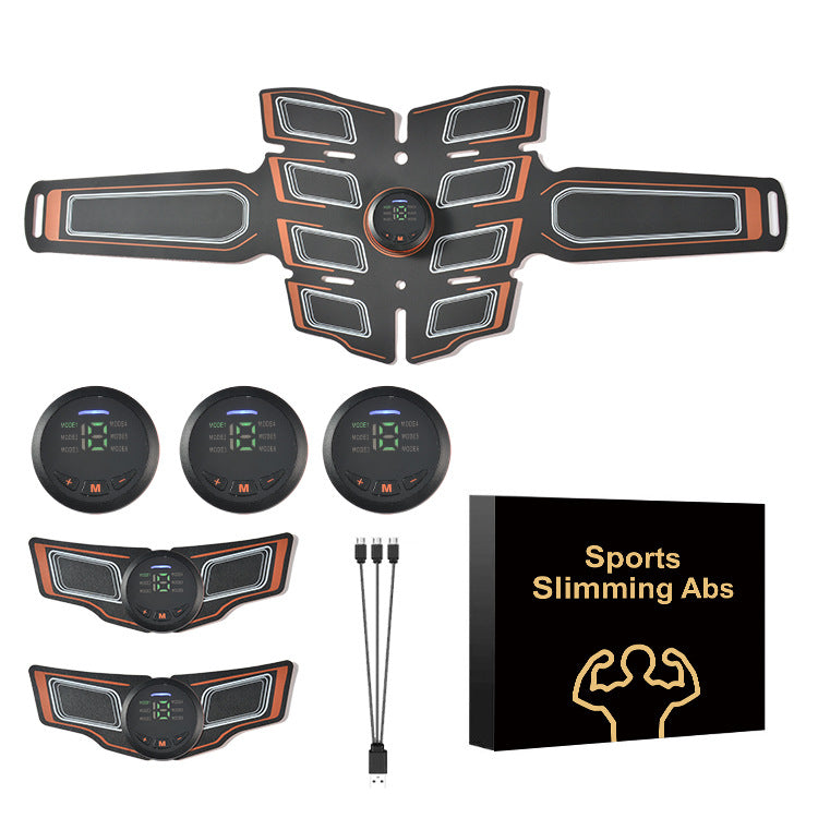 Home EMS Fitness Belt Abs Abdominal Massager Sports Gym From House Orange