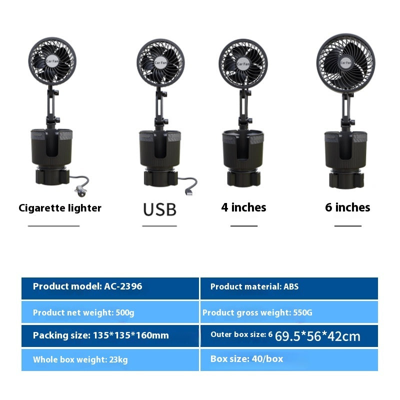 Supplies Car Water Cup Holder Fan Vehicle DealSniper.net