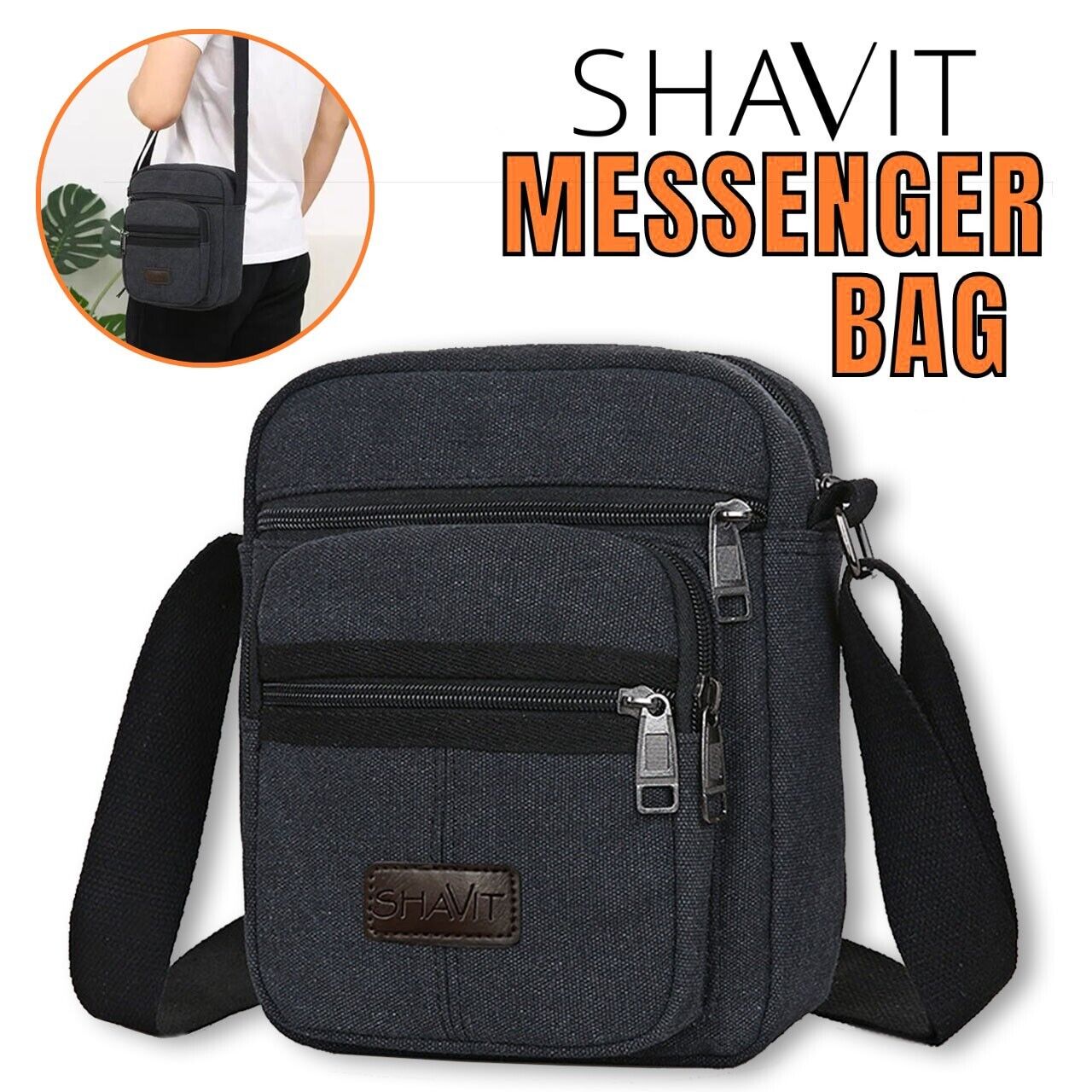 Messenger Bag Shoulder Bag Crossbody Canvas Bags Casual Satchel Vintage Bag Men DealSniper.net