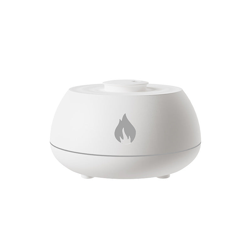 Flame Humidifier Aromatherapy Diffuser 7 Colors Light Home Home Decor DealSniper.net White USB