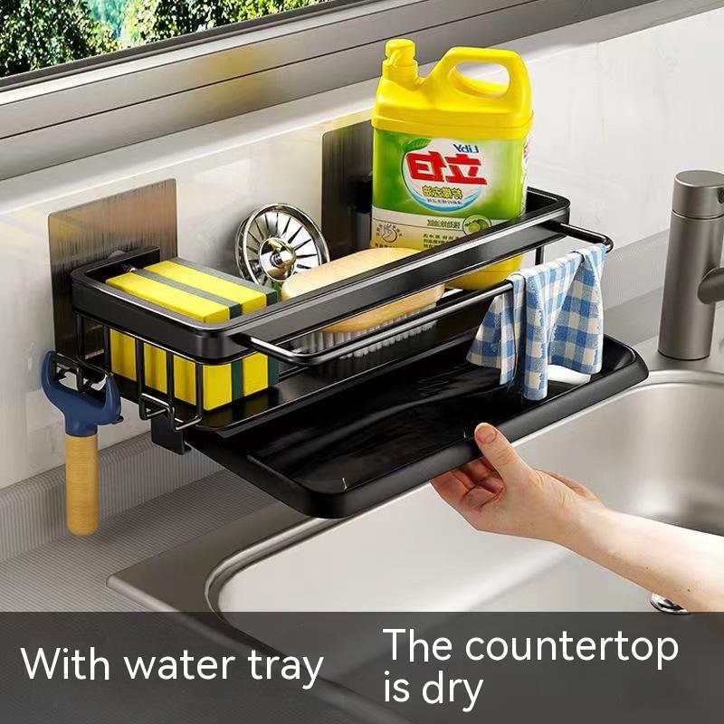 Kitchen Storage Rack Home Wall-mounted Sink Artifact Kitchen DealSniper.net