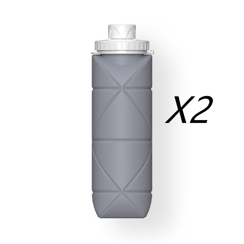 Large-capacity Foldable Water Cup For Outdoor Travel Travel dealsniper-net Grey 2PCS 600ml