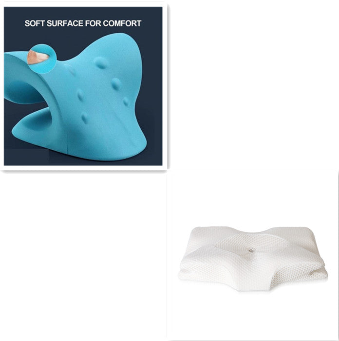 Neck Massager Relax Pillow Gravity Acupressure For Pain Relief Health dealsniper-net Light Blue White