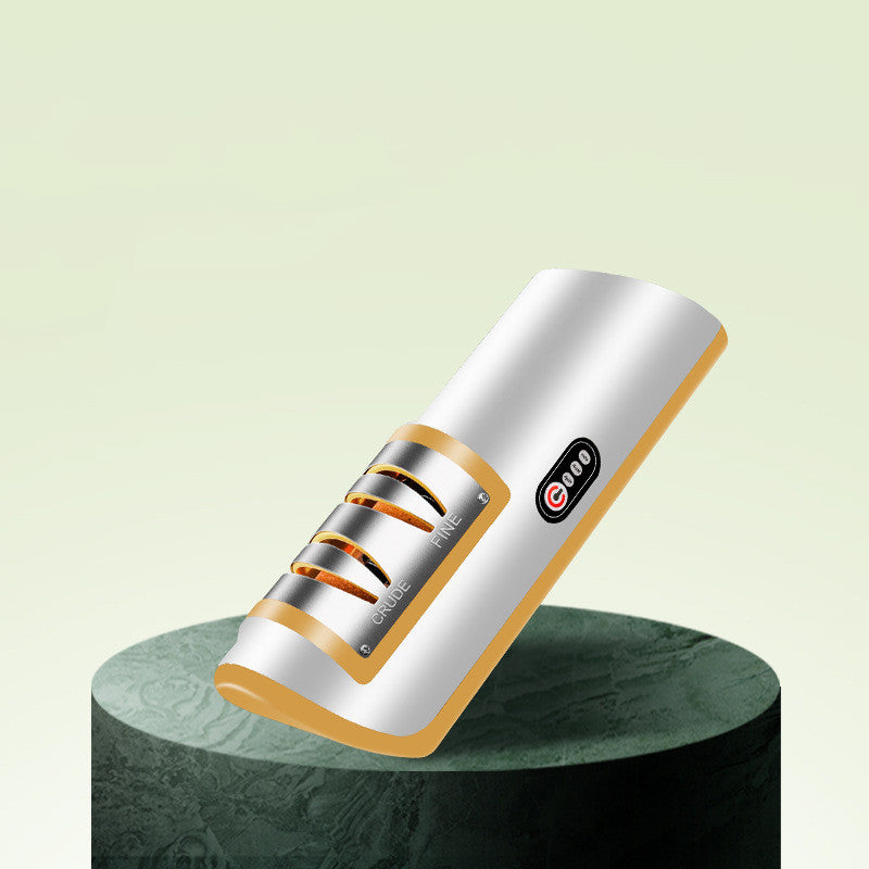 USB Rechargeable Electric Knife Sharpener Automatic Kitchen DealSniper.net Yellow usb