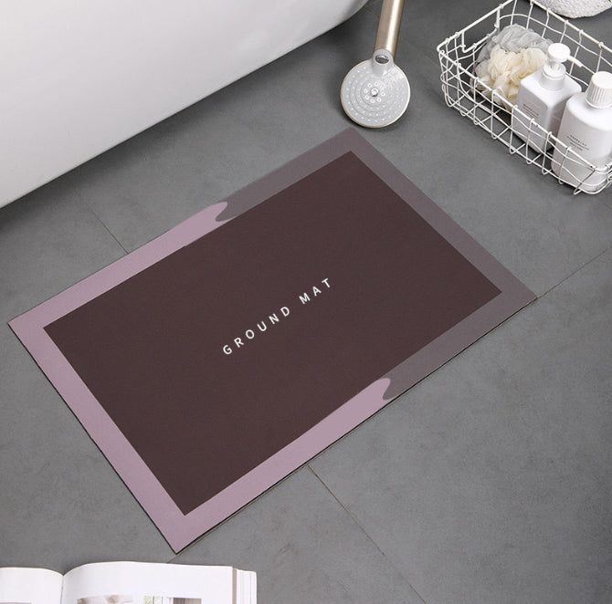 Home Bathroom Super Absorbent Shower Bath Mat House Gym From House Square brown 400MMx600MM