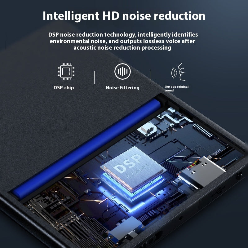 Smart Voice Recorder HD Noise Reduction Ultra-thin Portable Recorder Ai Recorder dealsniper-net