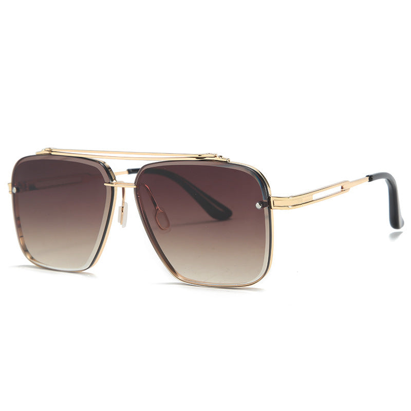Mens Fashion Double Beam Cut Edge Sunglasses Men DealSniper.net C4