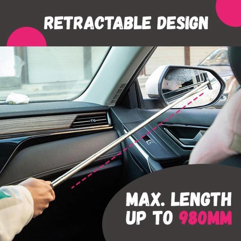 Car Rearview Mirror Wiper Retractable Portable Rainy Cleaning Vehicle DealSniper.net