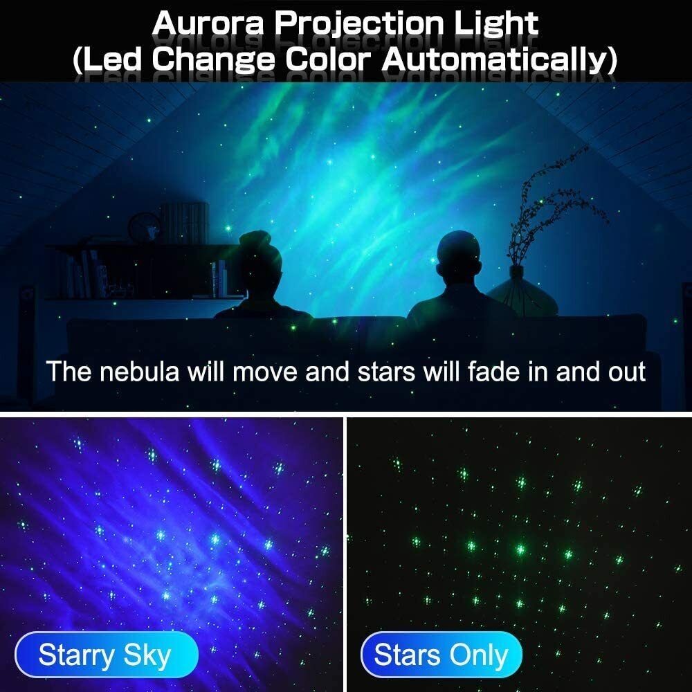 LED Aurora Galaxy Starry Sky Night Lights Star Projector Lamp Bluetooth Speaker Electronics DealSniper.net