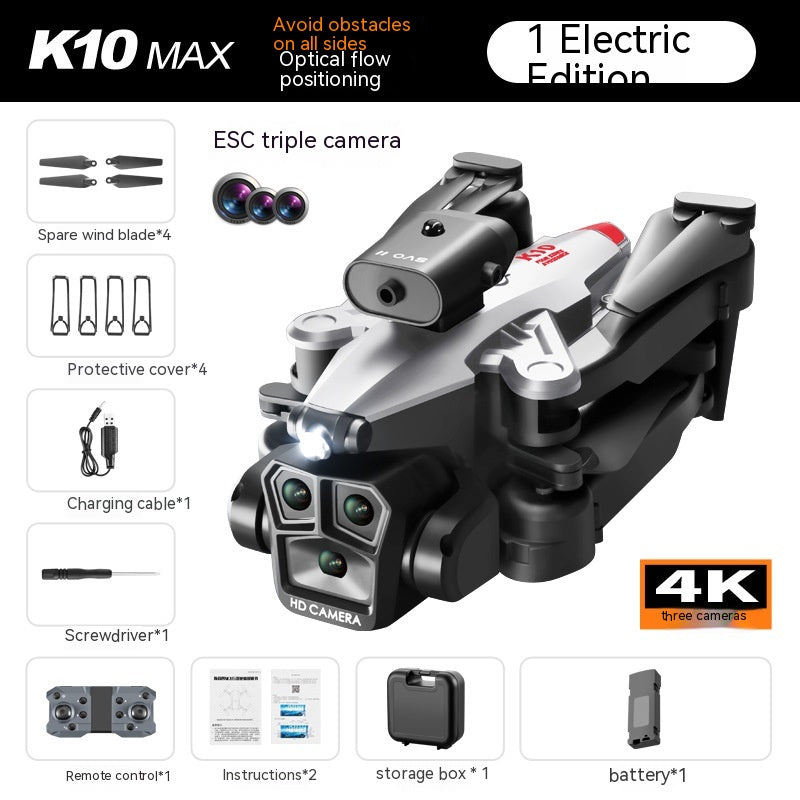 Obstacle Avoidance Remote Control Optical Flow Hover UAV Electronics DealSniper.net Silver With1 Battery