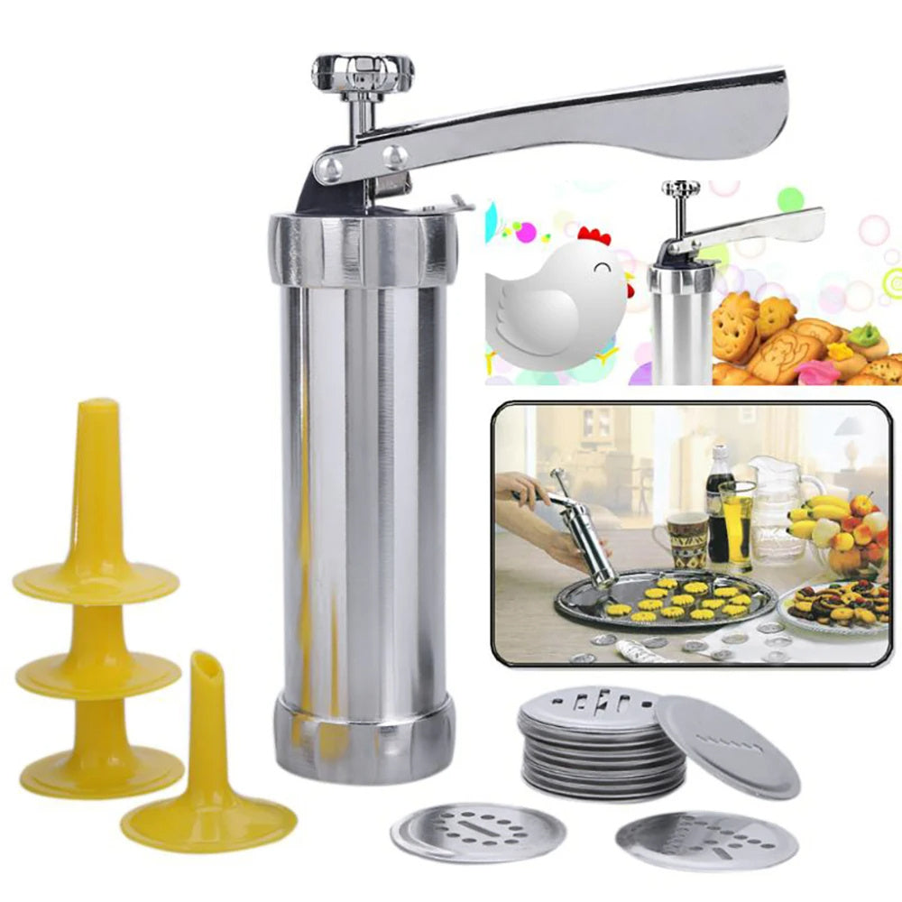 Cookie Press Gun And Icing Set Alloy Churro Kitchen DealSniper.net