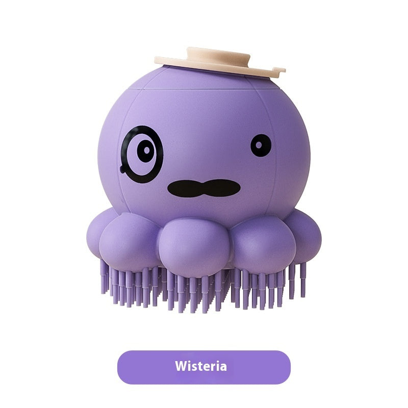 Pets Shower Brush Silicone Bath Massage Comb Pets Gym From House Purple