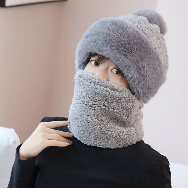 Fleece-lined Riding Windproof Scarf Mask Hat Women DealSniper.net
