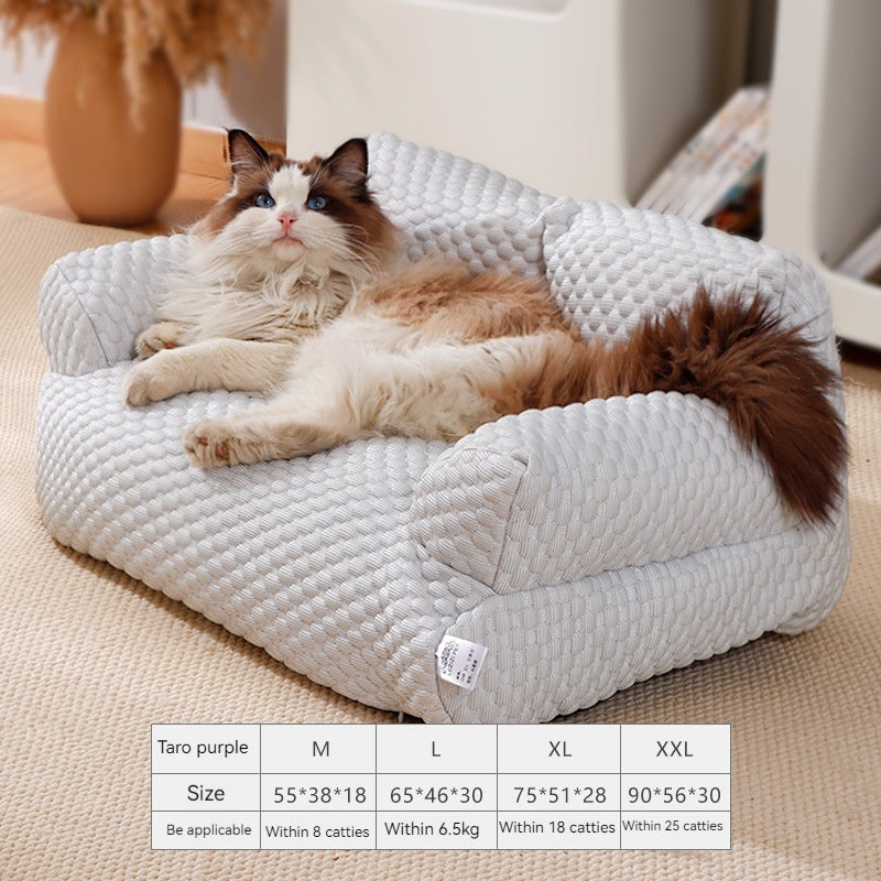 Pet Sofa Four Seasons Universal Removable And Washable Kennel Pets DealSniper.net Taro Purple L