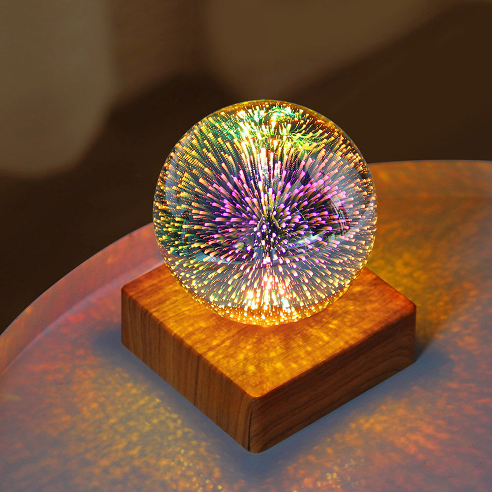 USB 3D Firework Crystals Ball Night Light Romantic Star LED Night Light Home Decor DealSniper.net