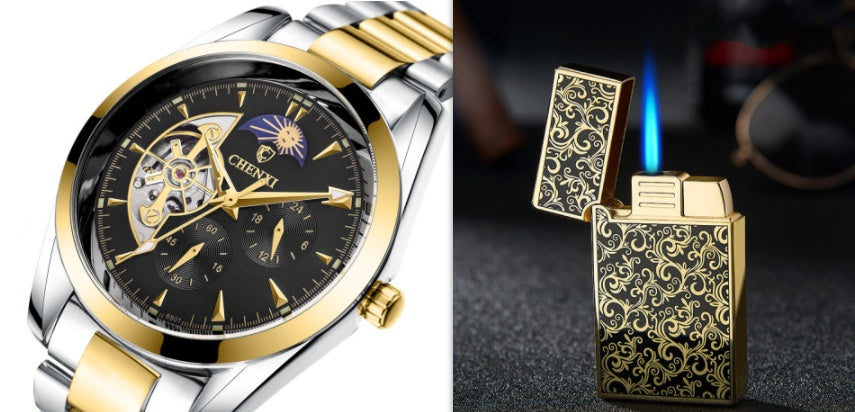 Men's Business Mechanical Watches Jewelry DealSniper.net Black set