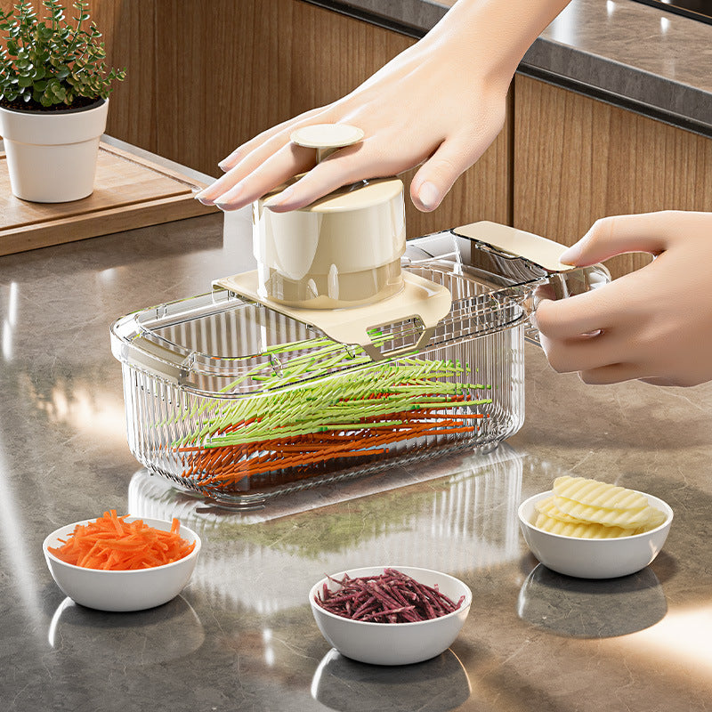 2 in1 Multifunctional Vegetable Cutter For Cutting And Draining Kitchen DealSniper.net