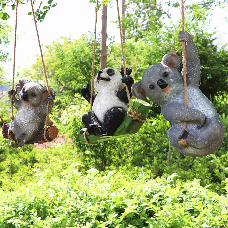 Really Climbing Rope Koala Hanging Panda Swinging In Autumn Garden DealSniper.net