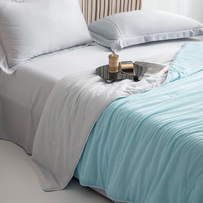 Icy Silk Summer Cool Quilt Can Be Washed Home DealSniper.net Sky Blue 150x200cm