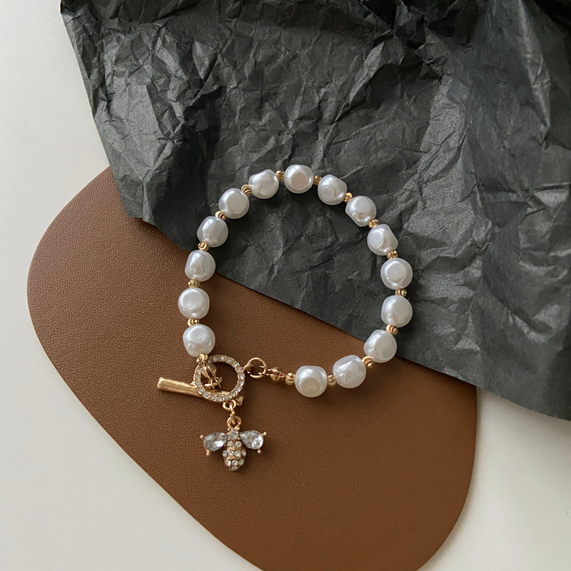 Classic Fashion Natural Stone Pearl Pendant Bracelet For Woman Deals dealsniper-net