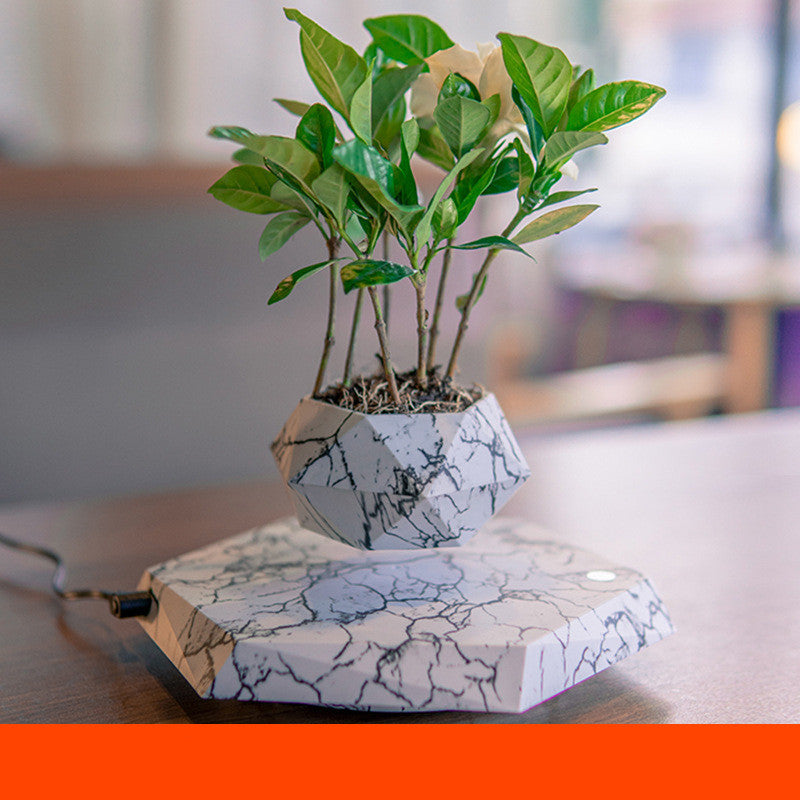 Nordic Modern Minimalist Maglev Marble Potted Plant Home Decor DealSniper.net