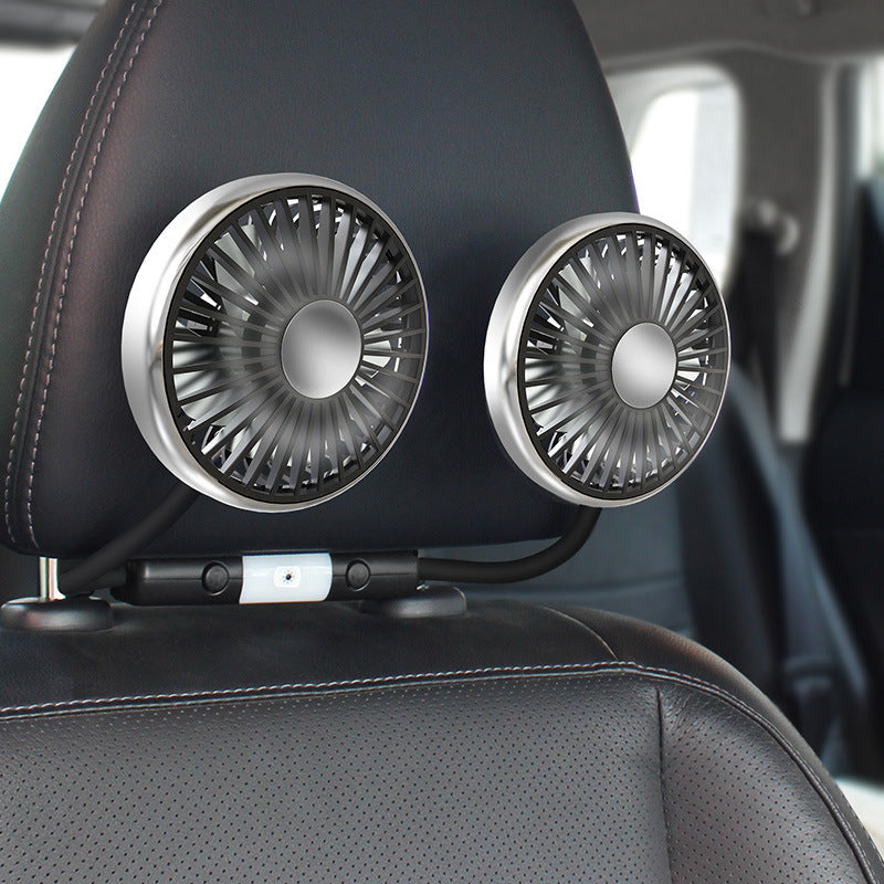 Car Double-headed With Light Hose Seat Fan Vehicle DealSniper.net