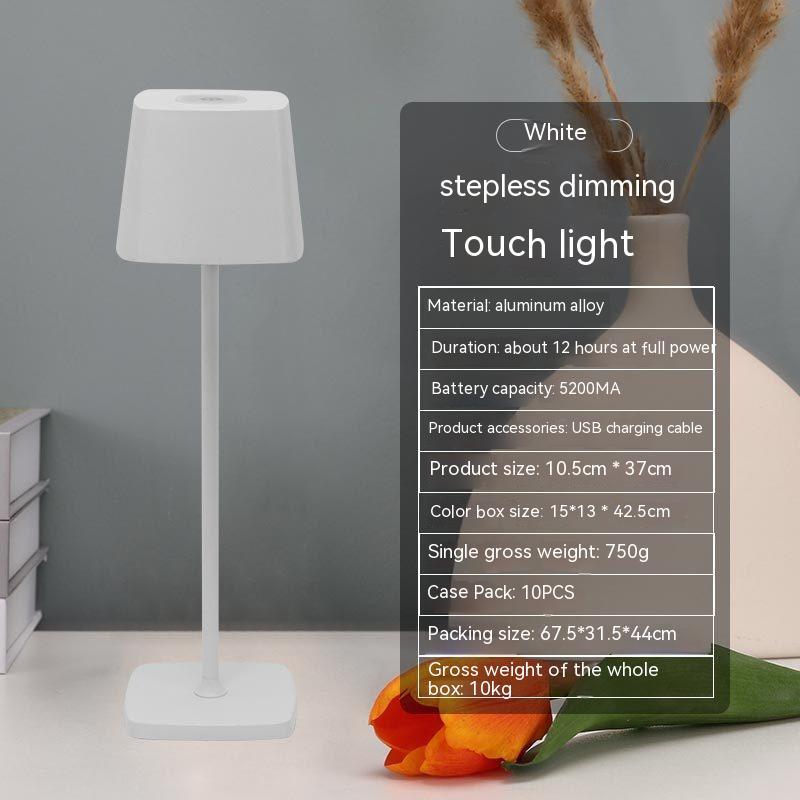 USB Rechargeable Desk Lamp Bedroom Touch Led Lamp Home Decor DealSniper.net Infinite Touch Dimming White