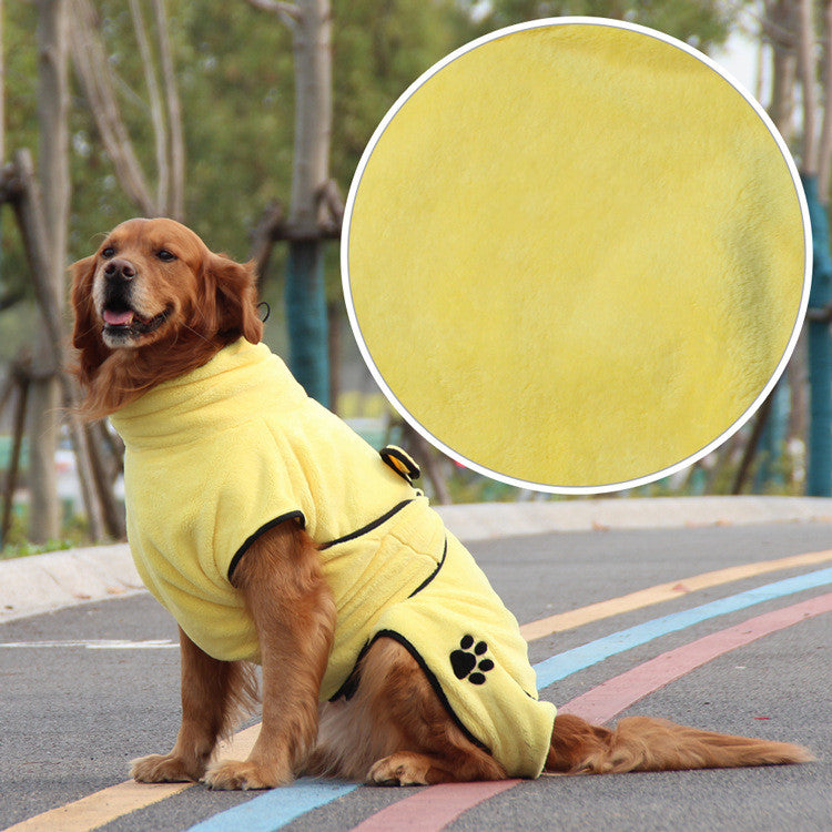 Soft And Absorbent Pet Embroidered Bathrobe Coral Fleece Pajamas Deals DealSniper.net