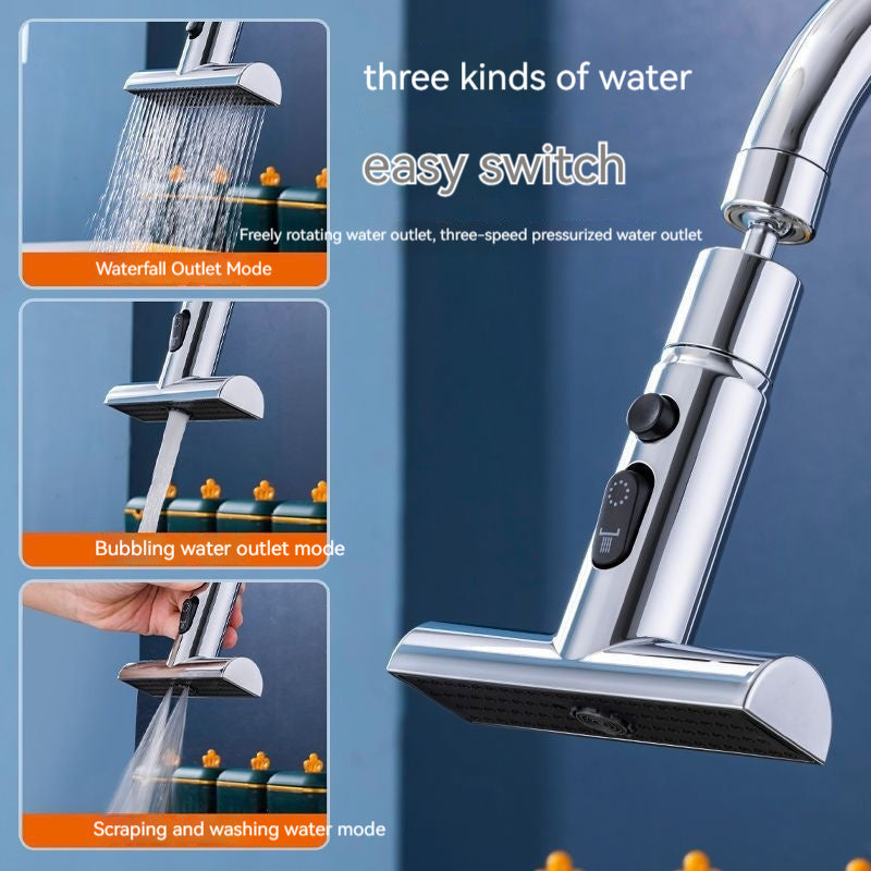Three-speed Faucet Universal Rotation Kitchen DealSniper.net Electroplating