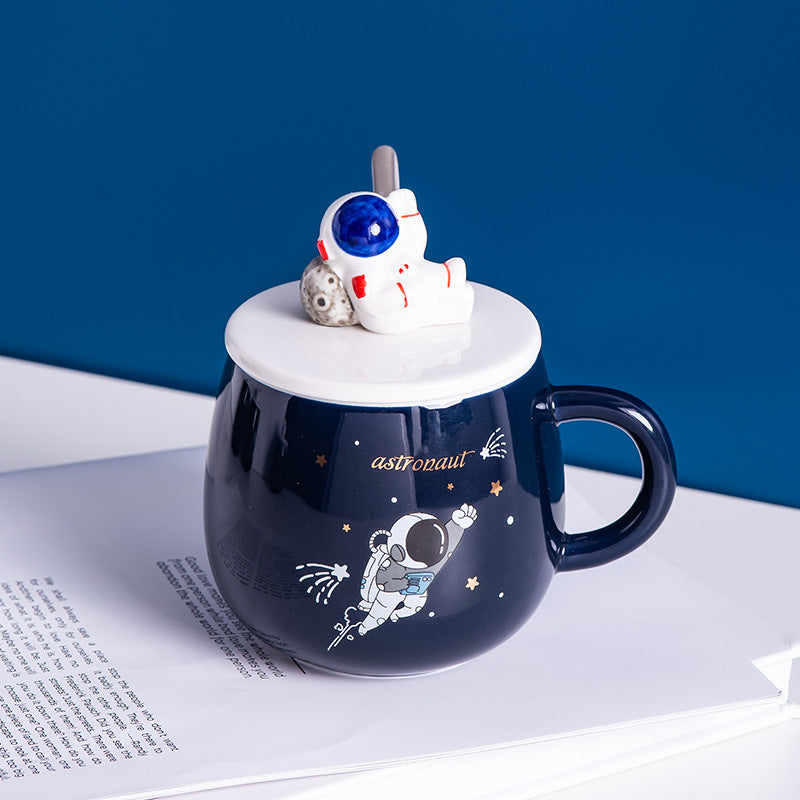 Wholesale Astronaut Mug Home Office Creative Ceramic Mug Home DealSniper.net Navy Blue d
