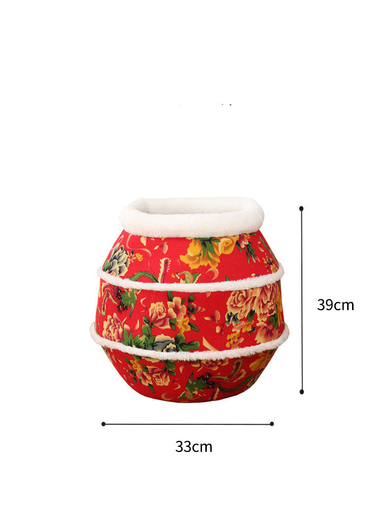 Honey Pot Cat Nest Cartoon Cat Bed House Cave Lounger For Cats Deals DealSniper.net East cat litter red