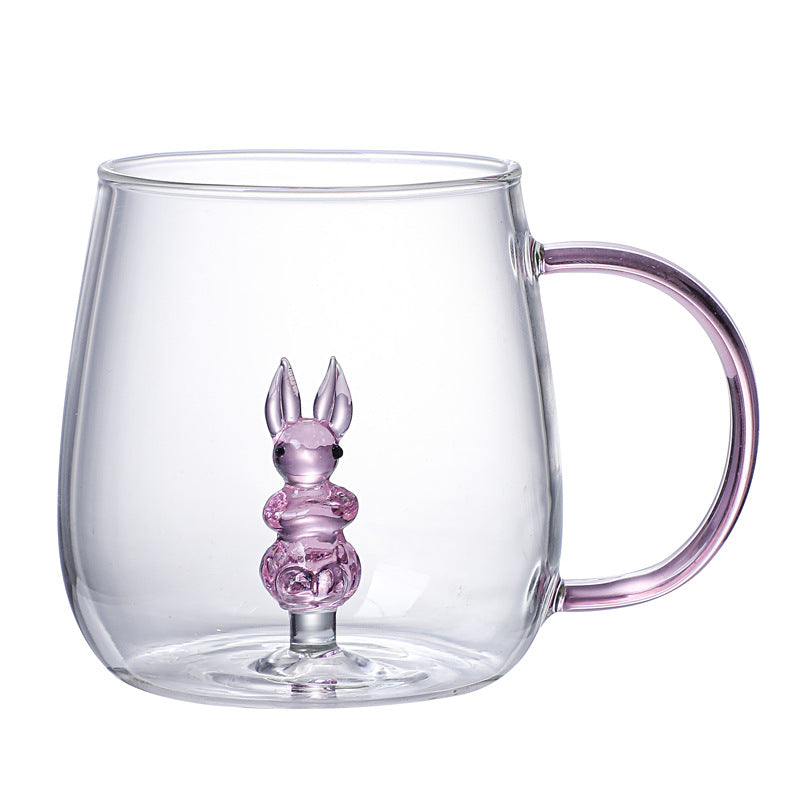 Three-dimensional Cartoon Shape Glass Cup Home Cute Home DealSniper.net Purple d