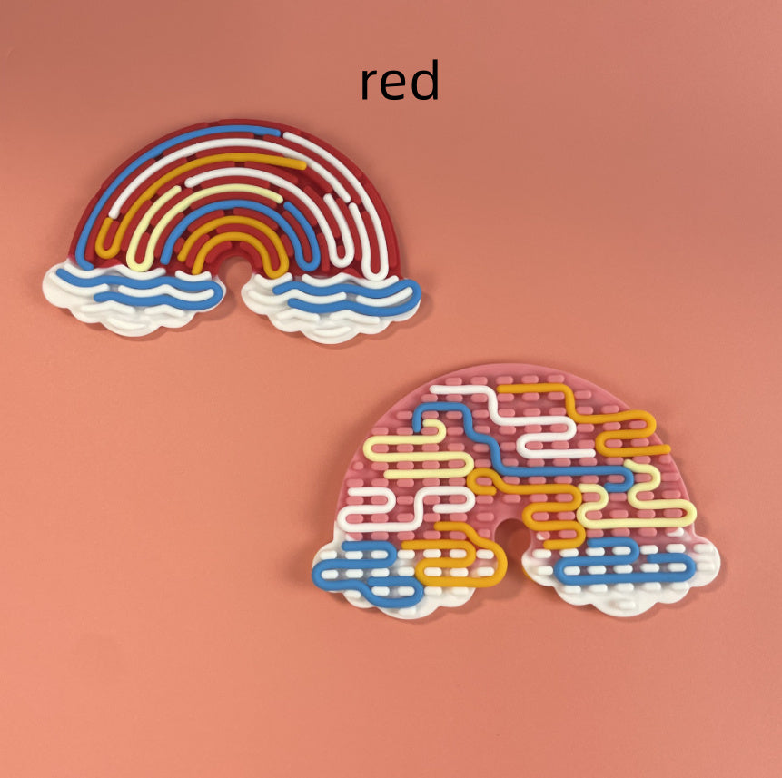 Silicone Decompression Toy Torsion Decompression Kids DealSniper.net Red