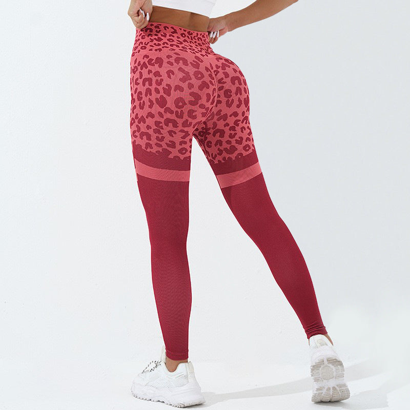 Leopard Print Fitness Pants For Women High Waist Butt Lifting Women Gym From House Red L