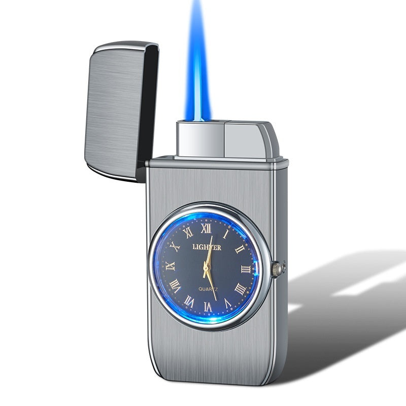 Multifunctional Electronic Watch Cigarette Lighter-in-one Gadgets DealSniper.net Silver Brushed